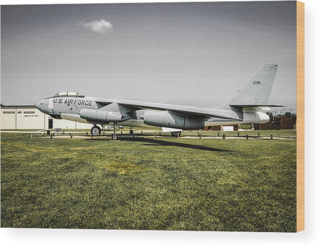 Aerial Warfare Wood Print featuring the photograph Boeing B-47B Stratojet bomber by Chris Smith