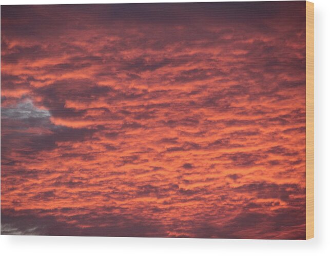 Sunset Wood Print featuring the photograph Boiling Sky by Debbie Cundy