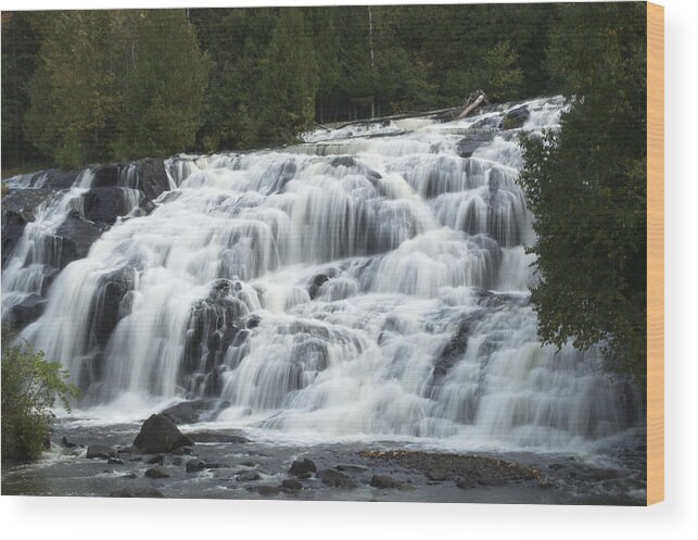 Waterfall Wood Print featuring the photograph Bond Falls Watersmeet by Jill Laudenslager