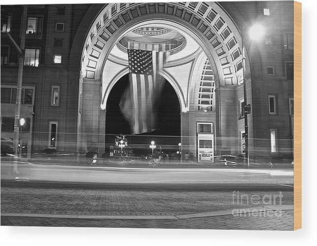 Boston Wood Print featuring the photograph Boston Rowes Wharf by Amazing Jules