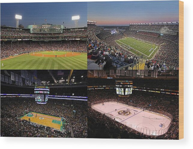 Holiday Gifts For Wood Print featuring the photograph Boston Sport Teams and Fans by Juergen Roth