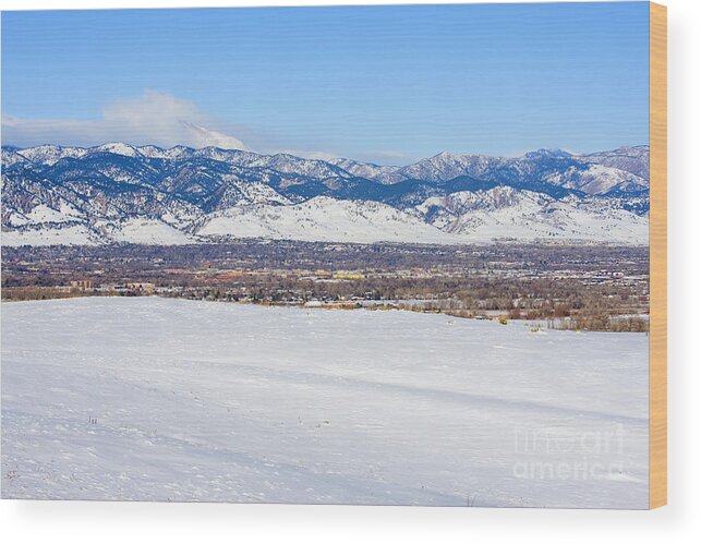 Boulder Wood Print featuring the photograph Boulder Colorado by Steven Krull