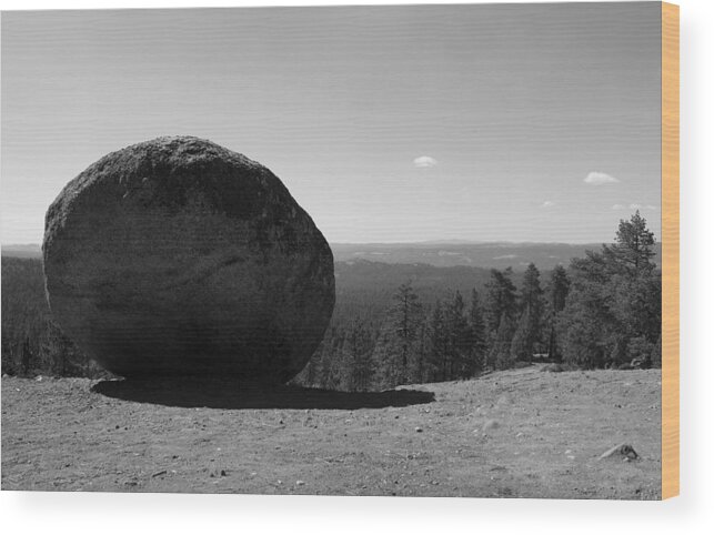Nature Wood Print featuring the photograph Boulder View by Daniel Schubarth