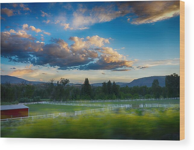 Colorado Sunset Wood Print featuring the photograph Breathtaking Colorado Sunset 1 by Angelina Tamez