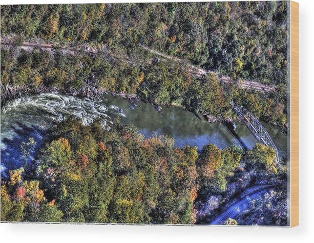 River Wood Print featuring the photograph Bridge over River by Jonny D
