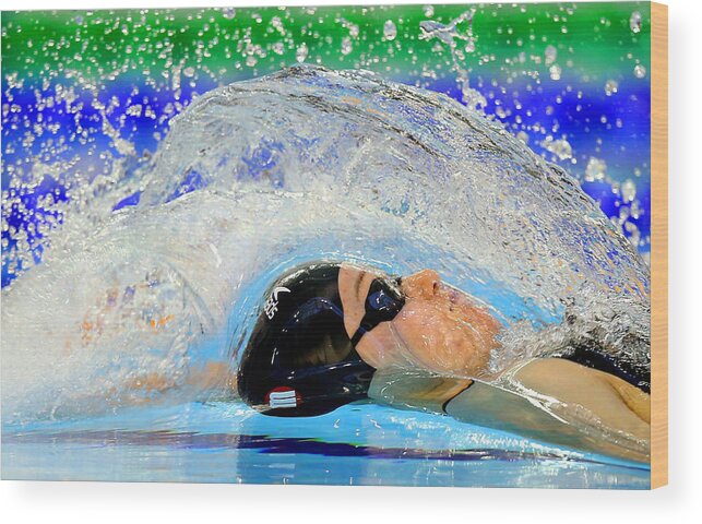 Glasgow Wood Print featuring the photograph British Gas Swimming Championships 2014: Day Four by Clive Rose