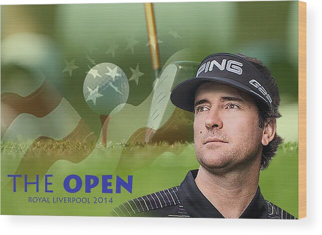 Golf Wood Print featuring the photograph Bubba Watson by Spikey Mouse Photography