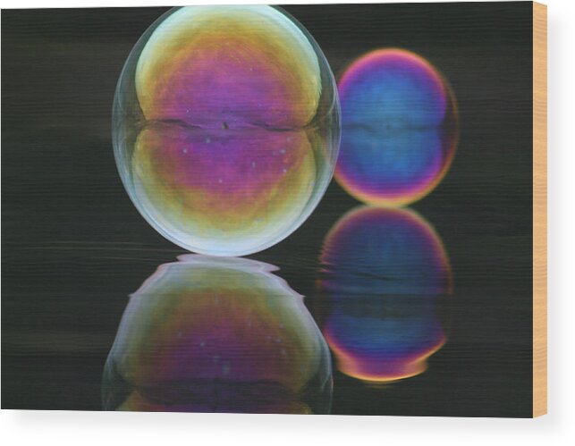 Bubble Wood Print featuring the photograph Bubble Spectacular by Cathie Douglas