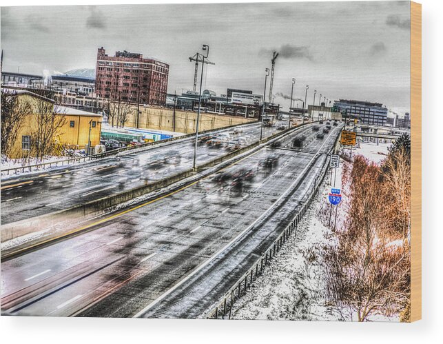 Buffalo Photographs Wood Print featuring the photograph Buffalo Cruisin by John Angelo Lattanzio