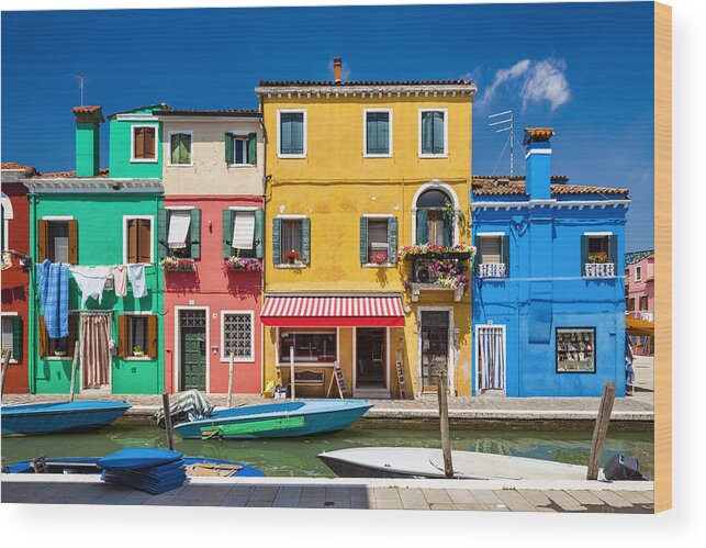 Arch Wood Print featuring the photograph Burano by Jorg Greuel