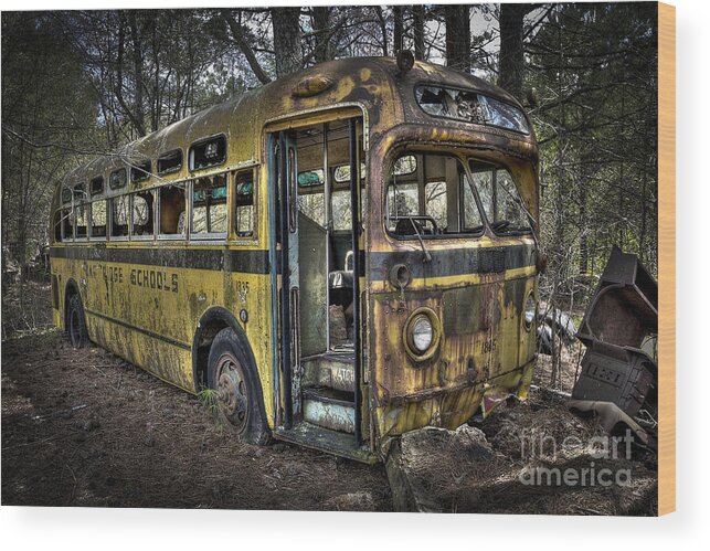 Old Wood Print featuring the photograph Bus'ted by Ken Johnson