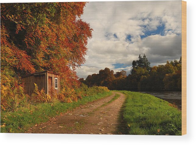 By The River Beauly Wood Print featuring the photograph By the River Beauly by Gavin Macrae