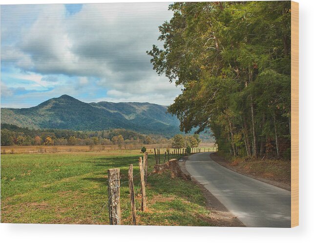 Cades Cove Wood Print featuring the photograph Cades Cove by Lena Auxier