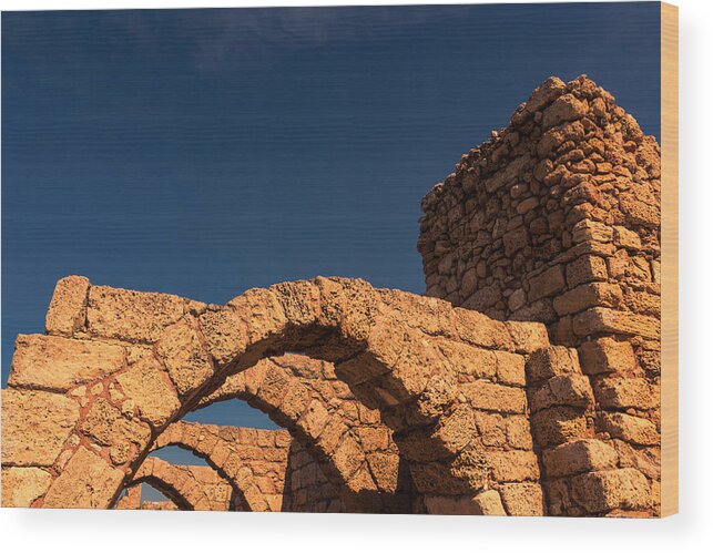 Caesarea Wood Print featuring the photograph Caesarea by David Gleeson