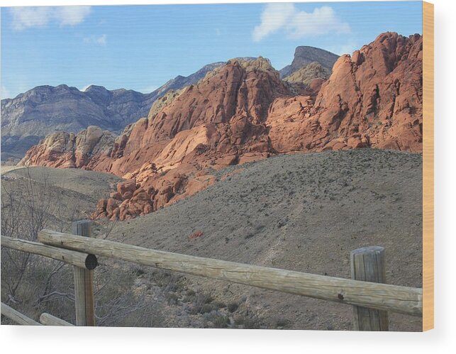 Hills Wood Print featuring the photograph Calico Hills AZ by Kathleen Scanlan