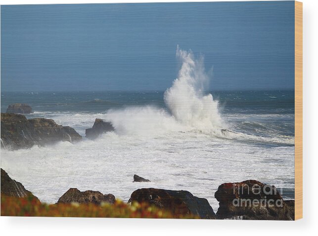 California Coast Landscape Wood Print featuring the photograph California Coast4 by Theresa Ramos-DuVon