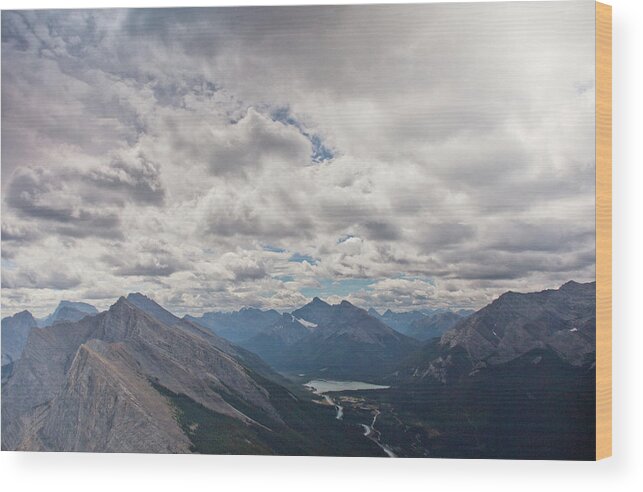 Scenics Wood Print featuring the photograph Canadian Rockies Outside Of Calgary by William Andrew