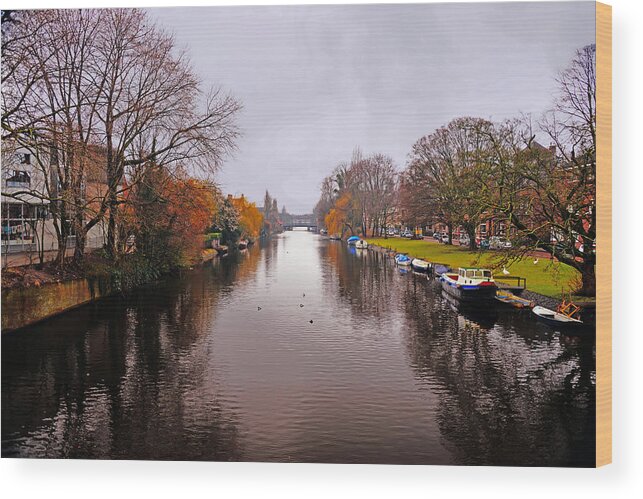 Travel Wood Print featuring the photograph Canal of Amsterdam by Elvis Vaughn