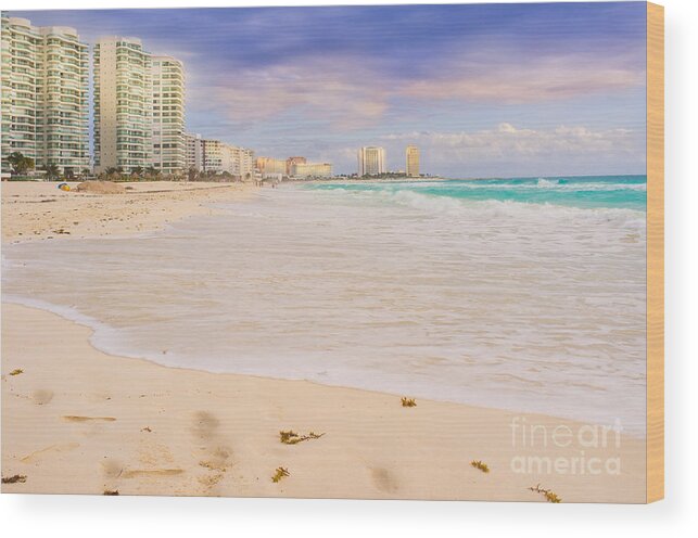 Cancun Wood Print featuring the photograph Cancun Mexico by Jonas Luis