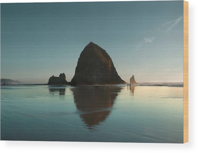 Tranquility Wood Print featuring the photograph Cannon Beach by Ivan Oyarzun
