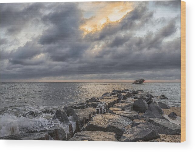 Jett Wood Print featuring the photograph Storm Clouds by Charles Aitken