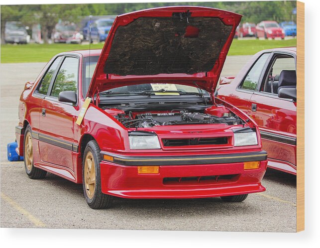 Dodge Shelby Csx Wood Print featuring the photograph Car Show 034 by Josh Bryant