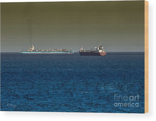 Ship Wood Print featuring the photograph Cargo Steamer by Rene Triay FineArt Photos