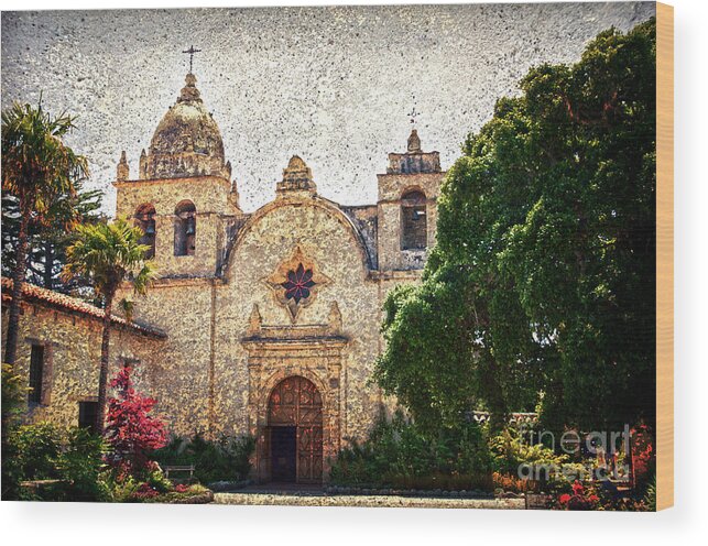 Mission Wood Print featuring the photograph Carmel Mission by RicardMN Photography