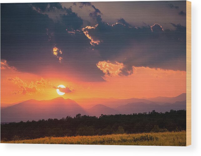 Carpathian Wood Print featuring the photograph Carpathian Sunset by Mihai Andritoiu