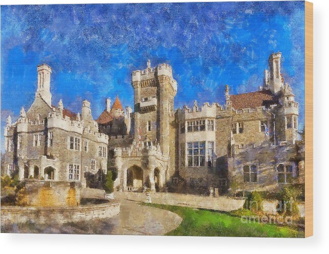 Castle Wood Print featuring the photograph Casa Loma castle in Toronto by Les Palenik