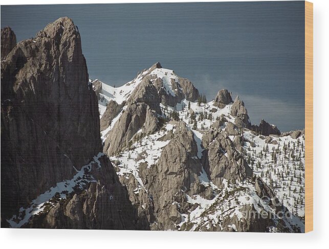 Castle Crags Wood Print featuring the photograph Castle Crags by James B Toy