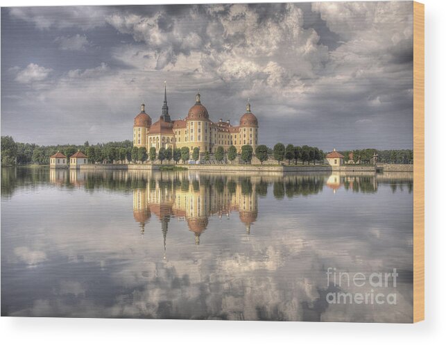 Castle Wood Print featuring the photograph Castle in the Air by Heiko Koehrer-Wagner