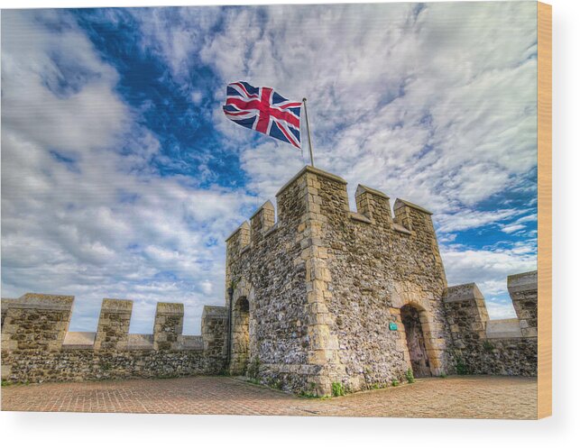 Dover Wood Print featuring the photograph Castle Top by Tim Stanley