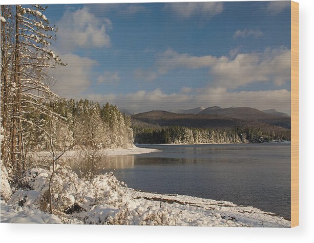 Winter Wood Print featuring the photograph Catskills Winter Morning by Nancy De Flon