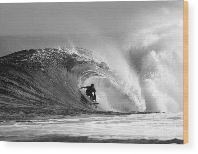 Surf Wood Print featuring the photograph Caveman by Paul Topp