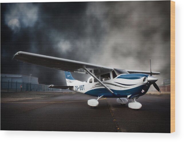 Cessna Wood Print featuring the photograph Cessna Ground by Paul Job