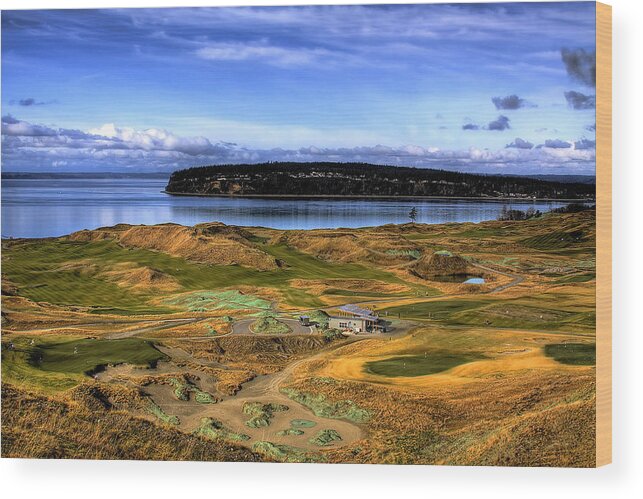 Chambers Bay Golf Course Wood Print featuring the photograph Chambers Bay Golf Course by David Patterson