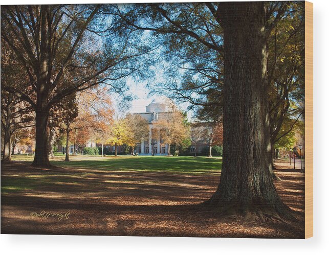 Art Wood Print featuring the photograph Chambers Building - Davidson College by Paulette B Wright