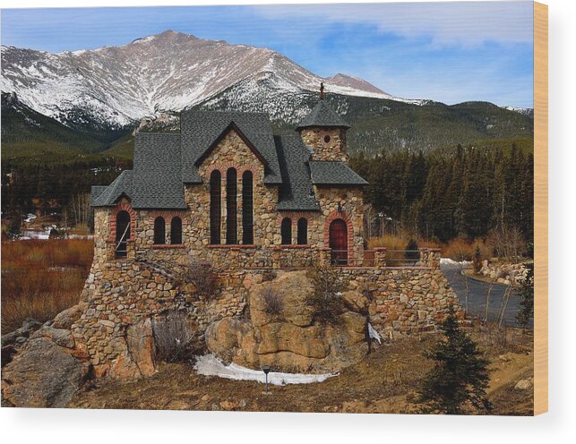 Saint. Malo Wood Print featuring the photograph Chapel on the Rocks by Tranquil Light Photography