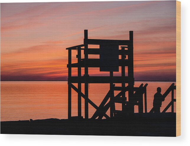Sunset Wood Print featuring the photograph Chapoquoit Sunset by Jennifer Kano