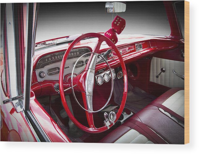 '58 Wood Print featuring the photograph Chevy Biscayne by Debra and Dave Vanderlaan