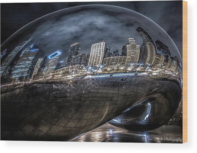 Chicago Wood Print featuring the photograph Chicago Bean by Lori Strock