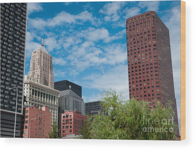 Chicago Downtown Wood Print featuring the photograph Chicago Cityscpae by Dejan Jovanovic