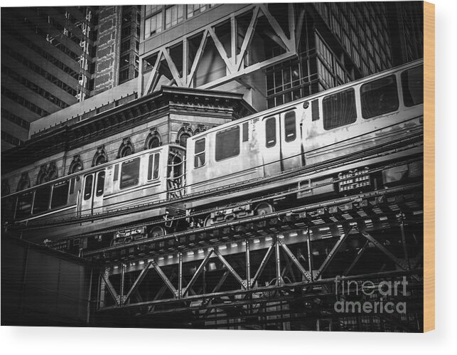 America Wood Print featuring the photograph Chicago Elevated by Paul Velgos