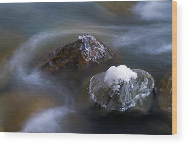 Chilliwack River Wood Print featuring the photograph Chilliwack River Abstract by Michael Russell