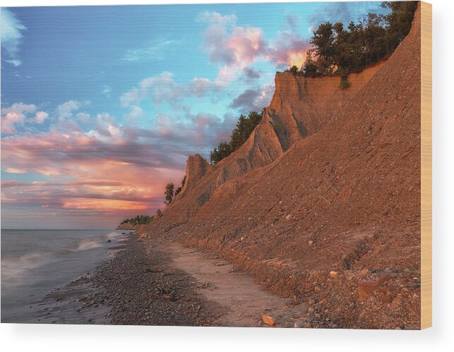 Chimney Bluffs Wood Print featuring the photograph Chimney Bluffs 3 by Mark Papke