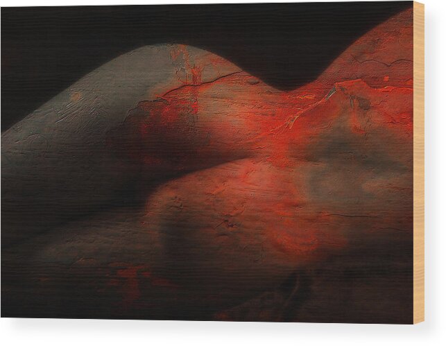 Nude Wood Print featuring the photograph Chipped by David Naman