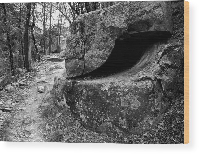 Arizona Wood Print featuring the photograph Chiricahua Rocks by Daniel Woodrum