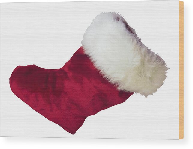 Celebration Wood Print featuring the photograph Christmas stocking by Comstock