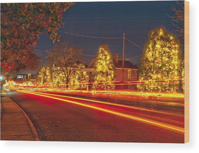 Awesome Wood Print featuring the photograph Christmas Town Usa by Alex Grichenko